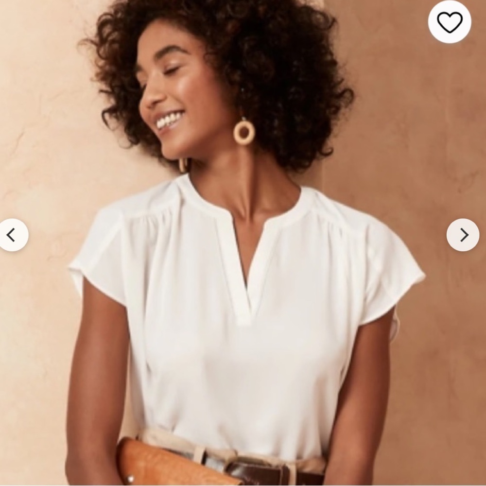 BANANA REPUBLIC Dolman beige cap sleeve blouse top